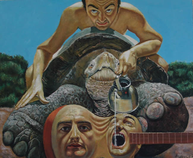 oil paintings by Agim Meta, surrealist painting